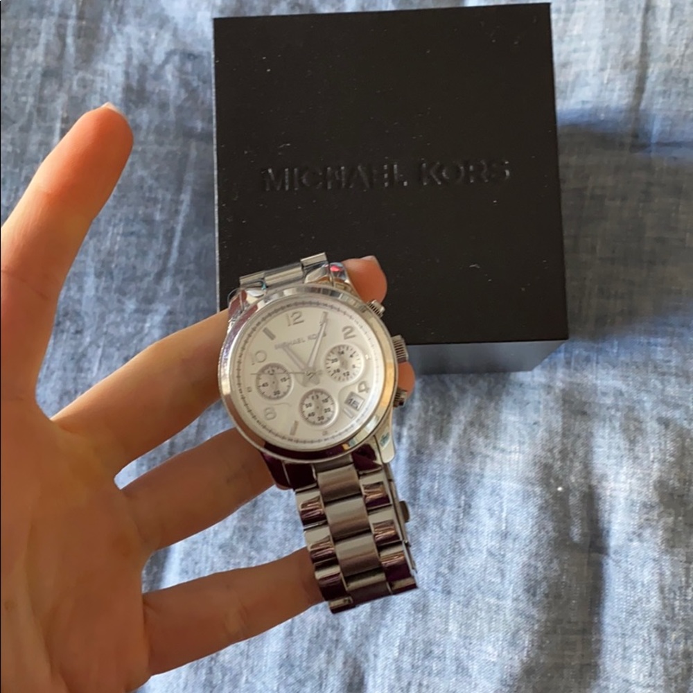 Silver michael Kors watch